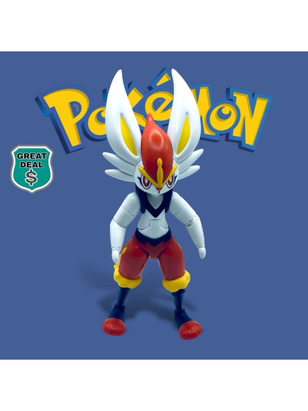 Pokemon Select Cinderace Jazwares Target Exclusive 6" Articulated Figure.